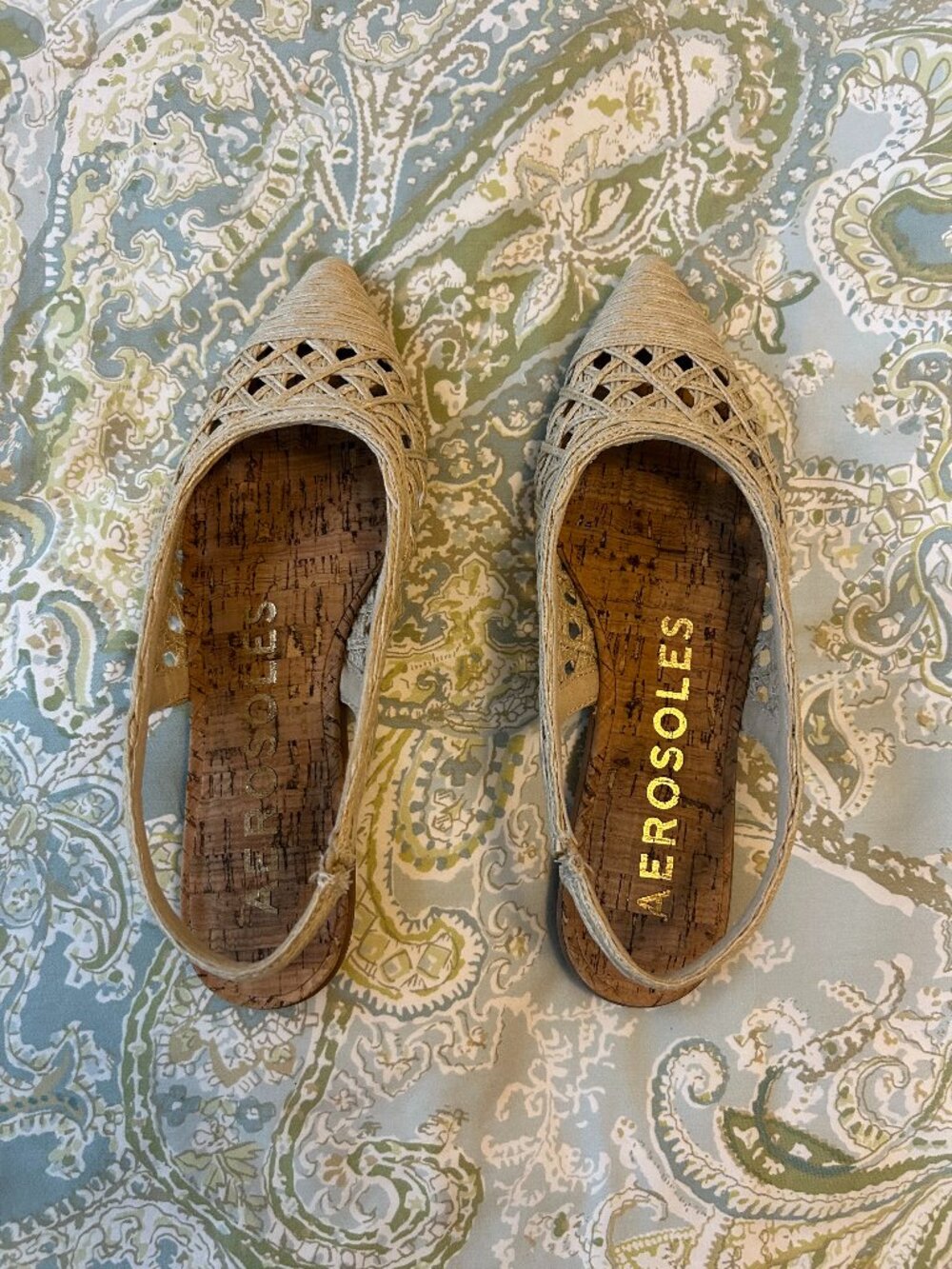 Aerosoles Diego Natural Woven Slingback